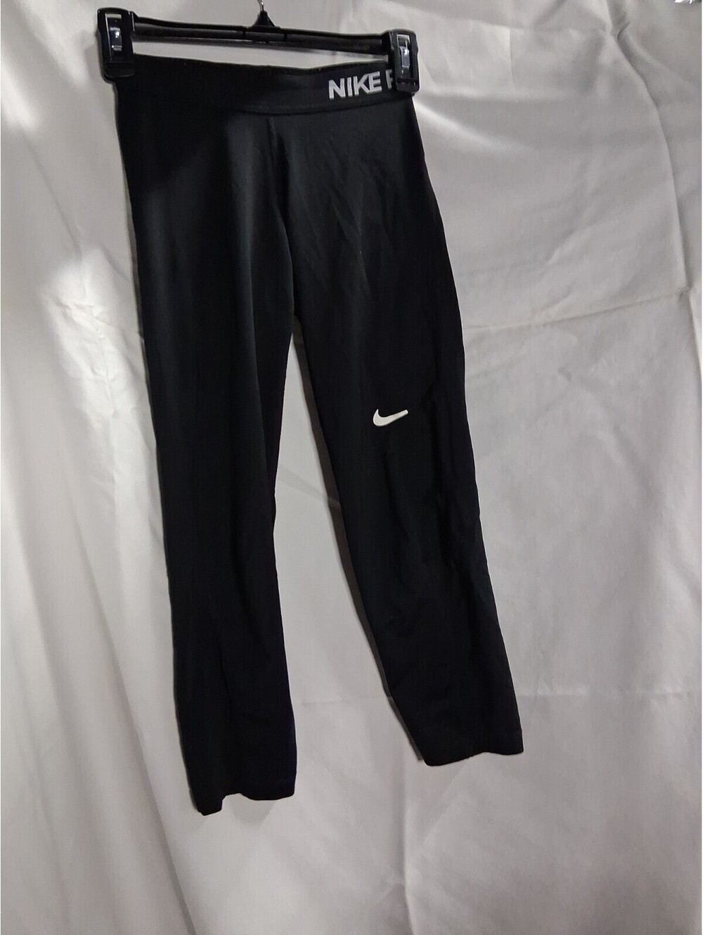 Nike Pro Pants Womens Black Running Leggings Cropped Fast Dri Fit  Size XS N2